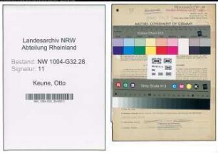 Entnazifizierung Otto Keune , geb. 29.10.1889 (Steuersekretaer)