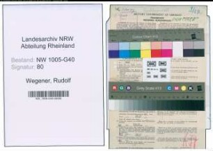 Entnazifizierung Rudolf Wegener , geb. 13.05.1901 (Rechtsanwalt)