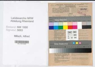 Entnazifizierung Alfred Milsch, geb. 14.01.1911 (Verw.Beamter)