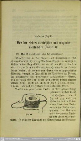 Siebentes Kapitel. Von der elektro-elektrischen und magneto-elektrischen Induction