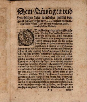 Kurze Beschreibung des Cometen anno 1618