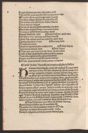 Eiusdem Joannis Murmellii de hymnis ecclesiasticis libellus