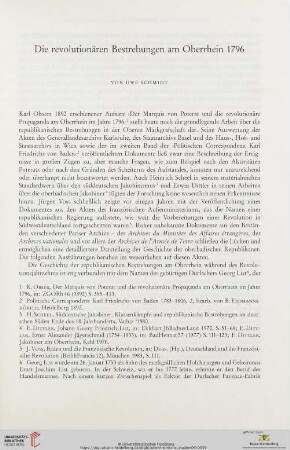 Die revolutionären Bestrebungen am Oberrhein 1796