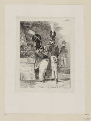 Zwei Offiziere, Blatt 8 der Folge "Lithographisches Album"