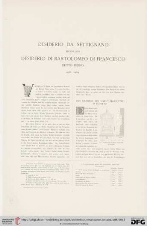 Desiderio da Settignano, eigentlich Desiderio di Bartolomeo di Francesco