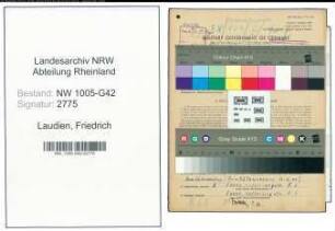 Entnazifizierung Friedrich Laudien , geb. 07.04.1892 (Schneider)