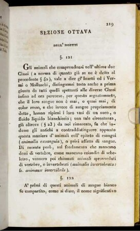 Sezione Ottava. Degl' Insetti.