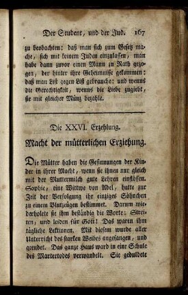 Die XXVI. Erzehlung. Macht der mütterlichen Erziehung. Die XXXII. Erzehlung. Horus.