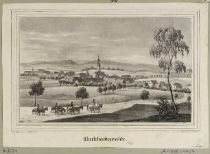 Burkhardswalde im Müglitztal (Müglitztal-Burkhardswalde) südöstlich von Dresden, Blick auf die Kirche, aus: Sachsens Kirchen-Galerie von Hermann Schmidt, 2. Ansicht