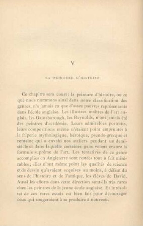V. La peinture d'histoire
