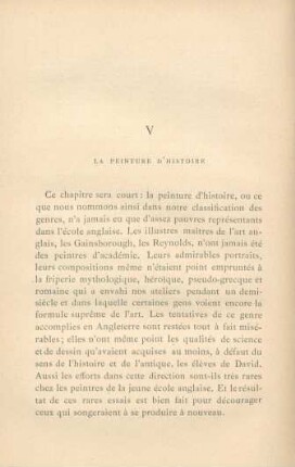 V. La peinture d'histoire