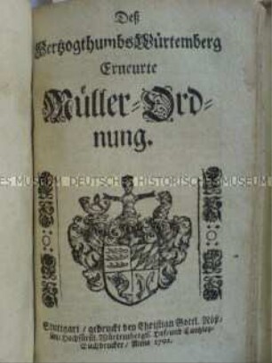 Müllerordnung des Herzogtums Württemberg