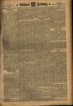 Zweite Ausgabe vom Samstag, den 22. Oktober 1910.