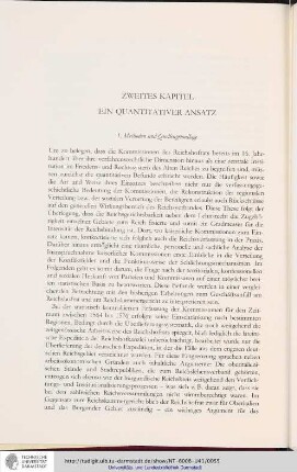 Zweites Kapitel: Ein Quantitativer Ansatz