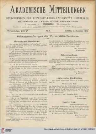 Nr. 8 (12. Dezember 1896)