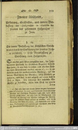 Zweiter Abschnitt, Ursprung, Geschichte, und innere Verfassung der Hofgerichte in Sachsen besonders des gesammten Hofgerichts zu Jena