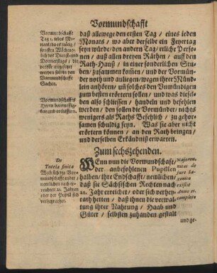 Zum sechszehenden.