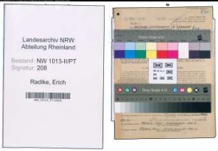 Entnazifizierung Erich Radike , geb. 29.11.1901 (Postschaffner)
