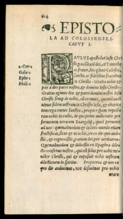 Epistola Ad Colossenses.