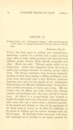 Letter II. Sir Harry Parkes ...
