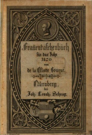 Frauentaschenbuch : für das Jahr .... 1820, 1820