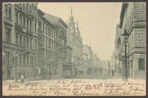 Ansichtskarte Blick in die Kochstraße, Ecke Charlottenstraße