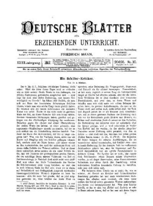Ein Schiller-Kritiker