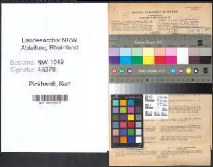 Entnazifizierung Kurt Pickhardt , geb. 10.10.1919 (Postbeamter)