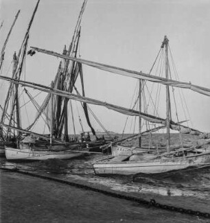 Fischerboote : Fischerboote ankern im Hafen von Port Said