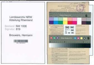 Entnazifizierung Hermann Brouwers , geb. 16.11.1920 (Landwirt)
