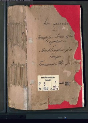 Protokollakten Kreisgerichtsdeputation Recklinghausen mit den Orten Ahsen, Datteln, Horneburg, Recklinghausen, Waltrop (Juden H 1862-1873)