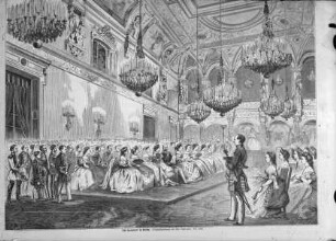 Hofkonzert im Weißen Saal des ehemaligen Stadtschlosses in Berlin im Jahre 1861