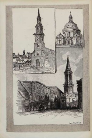 Tafel: Marienkirche. Dreifaltigkeitskirche. Parochialkirche