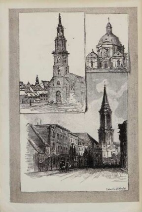 Tafel: Marienkirche. Dreifaltigkeitskirche. Parochialkirche