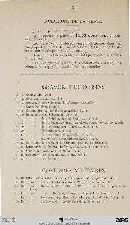 Gravures et dessins (Nr. 1-17)