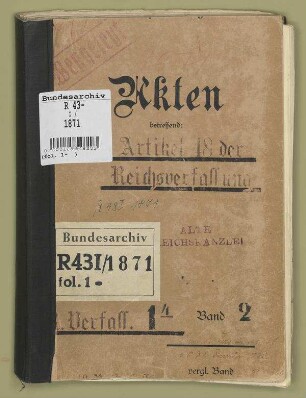 Artikel 48 der Reichsverfassung: Bd. 2