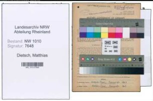 Entnazifizierung Matthias Dietsch , geb. 17.02.1877 (Schuhmacher)