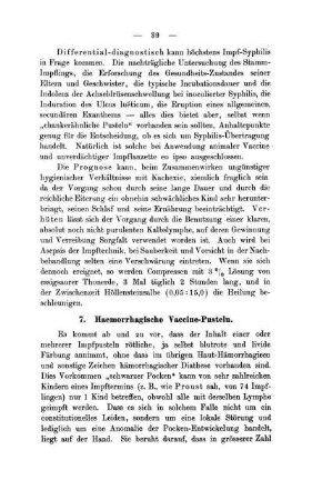 7. Haemorrhagische Vaccine-Pusteln