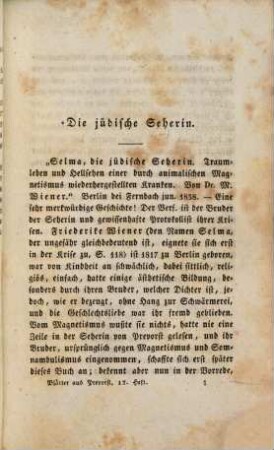 Blätter aus Prevorst : Originalien u. Lesefrüchte für Freunde d. inneren Lebens. 12, 12. 1839