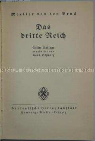 Programmatische völkisch-nationalistische Schrift von Arthur Moeller van den Bruck