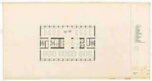 Hochschulbibliothek, Karlsruhe Neubau: Grundriss 1.OG Ausleihe, 1:100