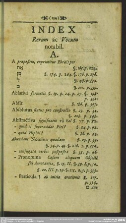 Index, Rerum ac Vocum notabil.