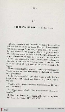 IV. Thubursicum bure. – (Teboursouk)