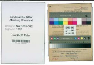 Entnazifizierung Peter Bruckhoff , geb. 25.04.1902 (Manglerin)