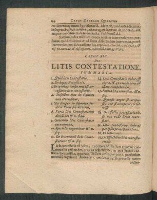 Caput XIV. De Litis Contestatione