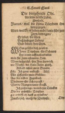 [Die dreizehende Ode. - Die sechs und zwantzigste Ode.]