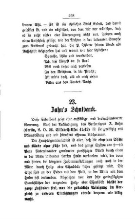 Zahńs Schulbank