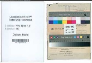 Entnazifizierung Maria Dieken , geb. 11.02.1897 (Krankenbesucherin)