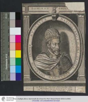 Maximilianvs II. Dei Gratia Romanorvm Imperator Semper Avgvstvs / Mag. Iohannes Georgius Dorscheus Argent. p.
