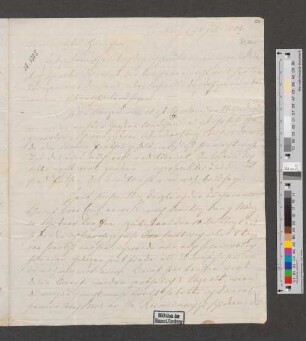 Brief an Pauline Bassenge